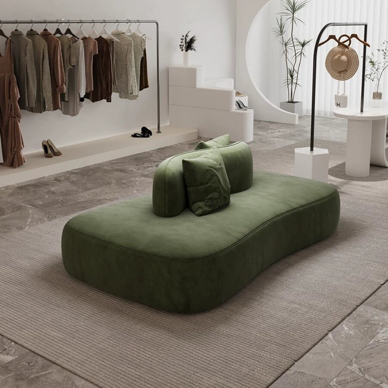 Modern Simple Curved Creative Design Sofa, Green