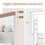 Structure de lit double, lit plateforme tapissier en velours avec tête de lit capitonnée réglable, aucun sommier requis, assemblage facile, blanc-124010590-124010591