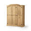 Harietta 3 Door Solid Wood Wardrobe