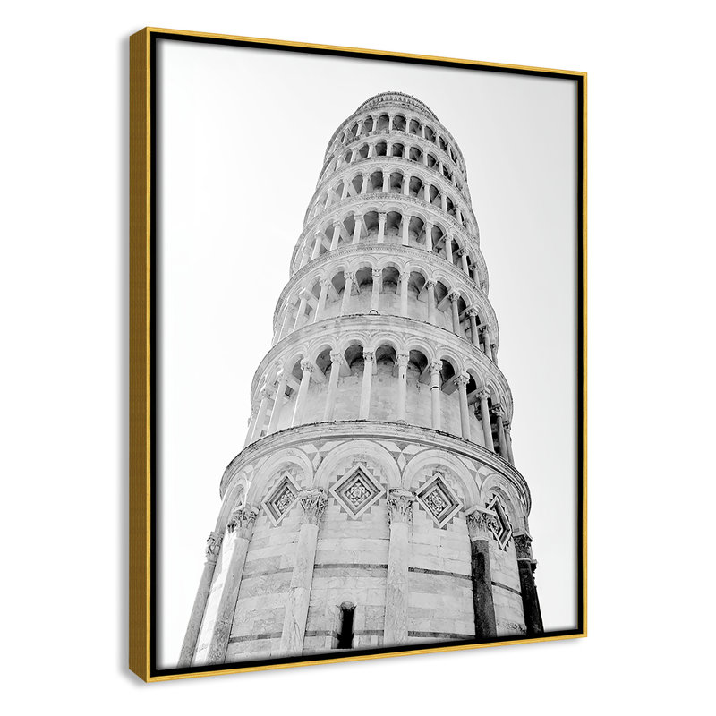 Iconic City Collection "Pisa" par Natalie Carpentieri, Cadre flottant doré, Non, H 15,5 po x l 12,5 po x P 2 po