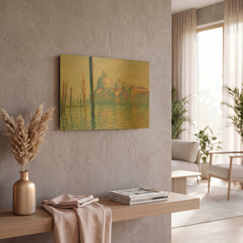 «Le Grand Canal» par Claude Monet, art mural en métal doré, 16 po x 12 po, 16 po x 12 po