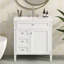 Meuble-lavabo de 30 po avec lavabo supérieur, meuble-lavabo moderne avec 2 tiroirs et tiroir escamotable, meuble-lavabo simple-118592859