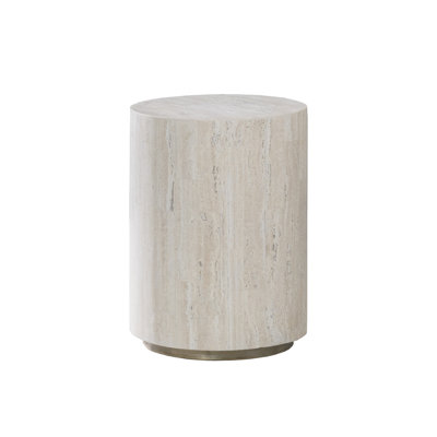 Signature Designs Cassio Stone Drum End Table