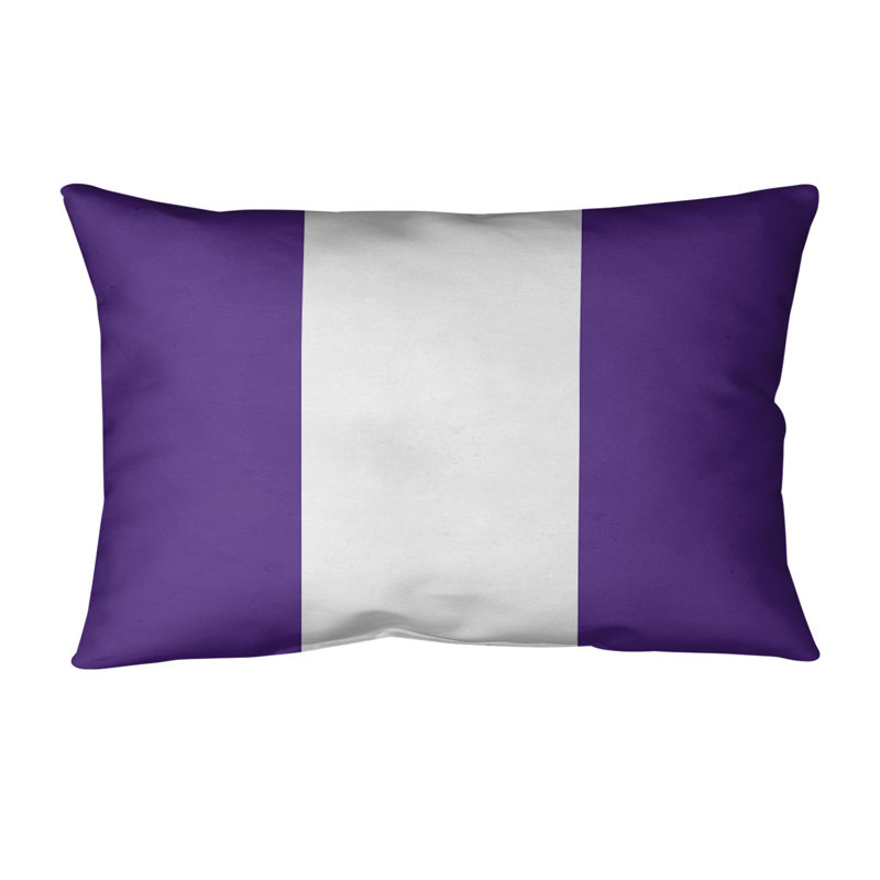 Housse de coussin lombaire Atlanta, Minnesota, Mauve / Blanc