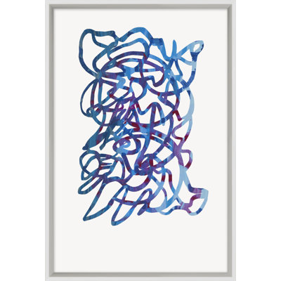 Été abstrait 6 - Peinture encadrée sur papier