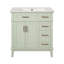 Meuble-lavabo pour salle de bain avec lavabo en céramique, armoire de rangement moderne avec portes à fermeture douce, tiroir profond et tiroir standard, meuble-lavabo élégant pour les petites salles de bain-223380255
