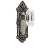 Grandeur Grande Victorian Plate Privacy with Baguette Crystal Door Knob