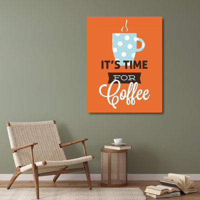 Art sur toile tendue par Trinx Duncan, Genesis Gallery: Coffee Time, Orange