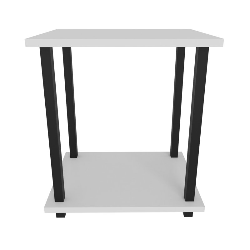 Table d'appoint Monowi, Noir, Blanc