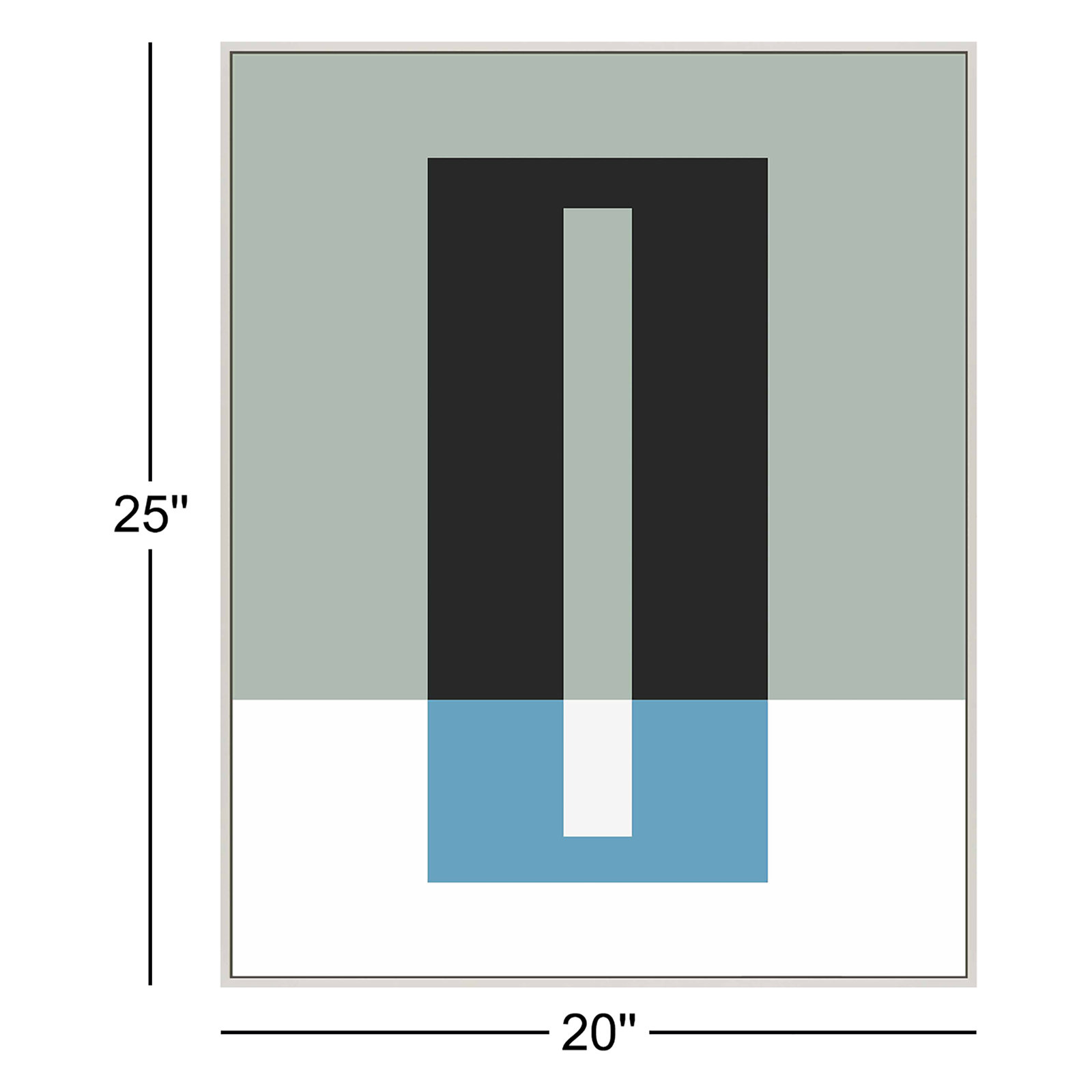 Bit Of Blue by Jacques Pilon, White Framed Canvas, 25" H x 20" W