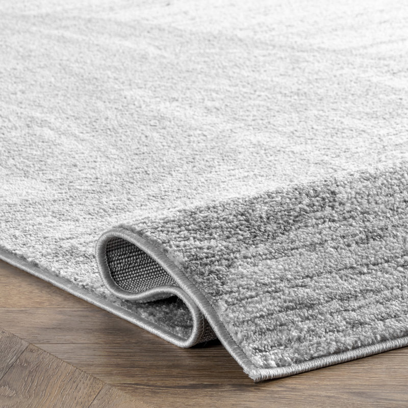 Tapis argent / gris, Rectangle 7 pi 6 po x 9 pi 6 po