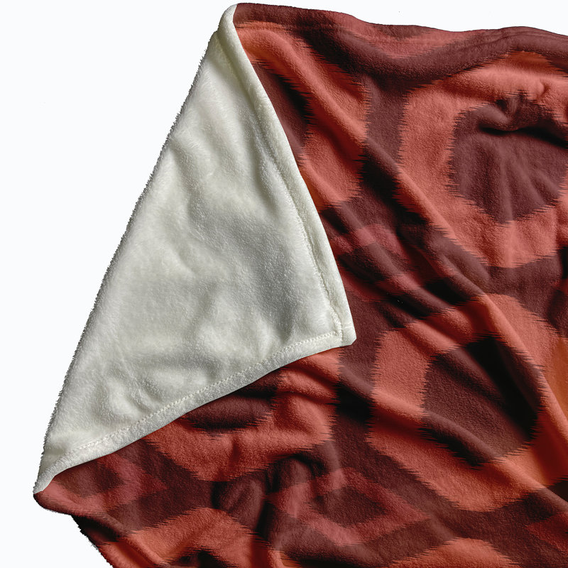 Jessamine Plain Weave / Muslin Throw Blanket, Coral