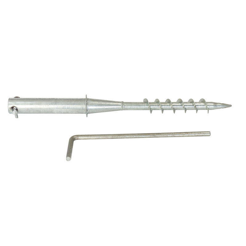  10 in. Solar Lamp Post Installation Kit with EZ-Anchor In-Ground Auger