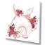 Joli lapin et fleurs et feuilles d'automne I - peinture sur toile-66800875-66800878