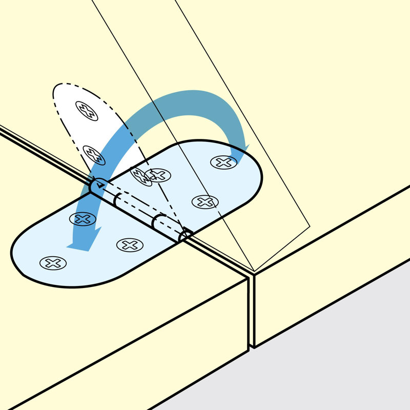 Charnière de table Sugatsune, fini chromé