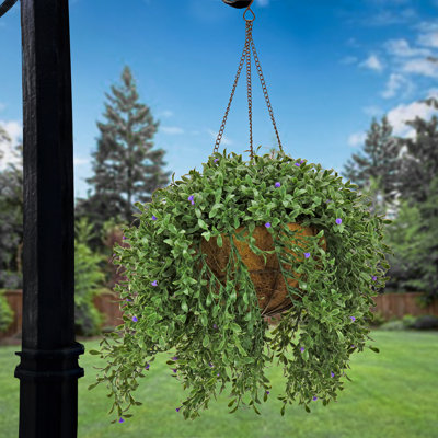 Plante artificielle 18 po dans un panier