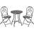 2 - Person Metal Patio Dining Set with Round Table