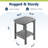17 in. 2-Tier Oval HDPE Outdoor Side Table-1091102184