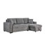 Canapé-lit modulaire réversible en tissu gris de 96 po Noemi II avec méridienne de rangement, porte-gobelets, port de chargement USB et coussins décoratifs