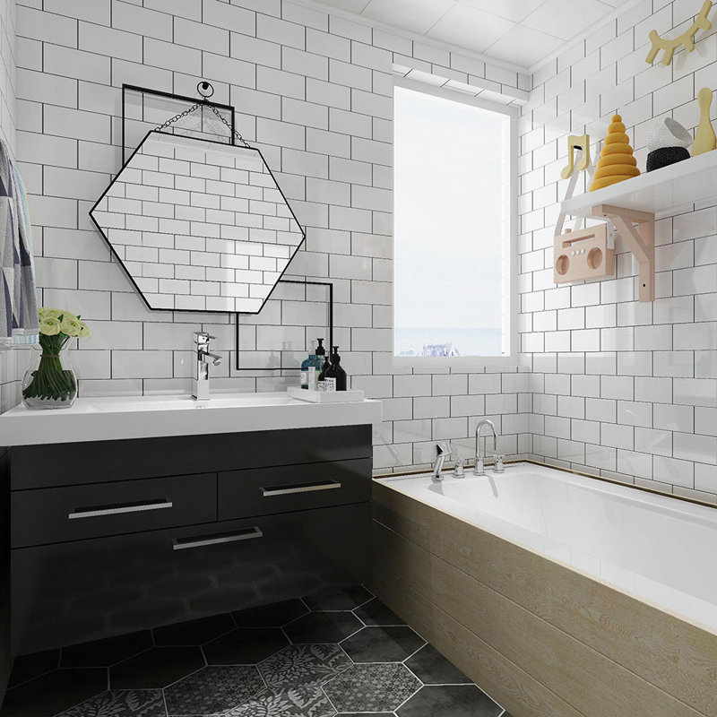 Robinet pour salle de bain à poignée simple Aquaterior, Chrome