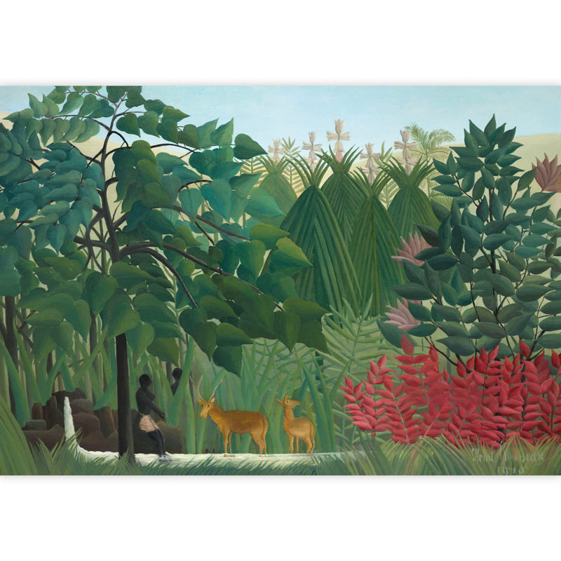 La grande chute d'eau par Henri Rousseau, L 66 po x l 96 po