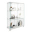 Vitrine moderne en verre avec lumières DEL, armoire antique à assemblage rapide, bibliothèque en verre trempé-375578033