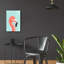 Art mural en verre épique «Exotic Bird On Blue 4» par Annie Warren, 16 po x 24 po-117481643