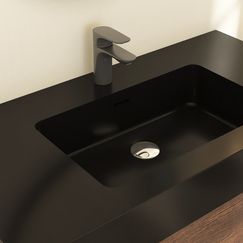 Meuble-lavabo simple Reniel, Noir, noir, noir, noir, Noyer, 36"
