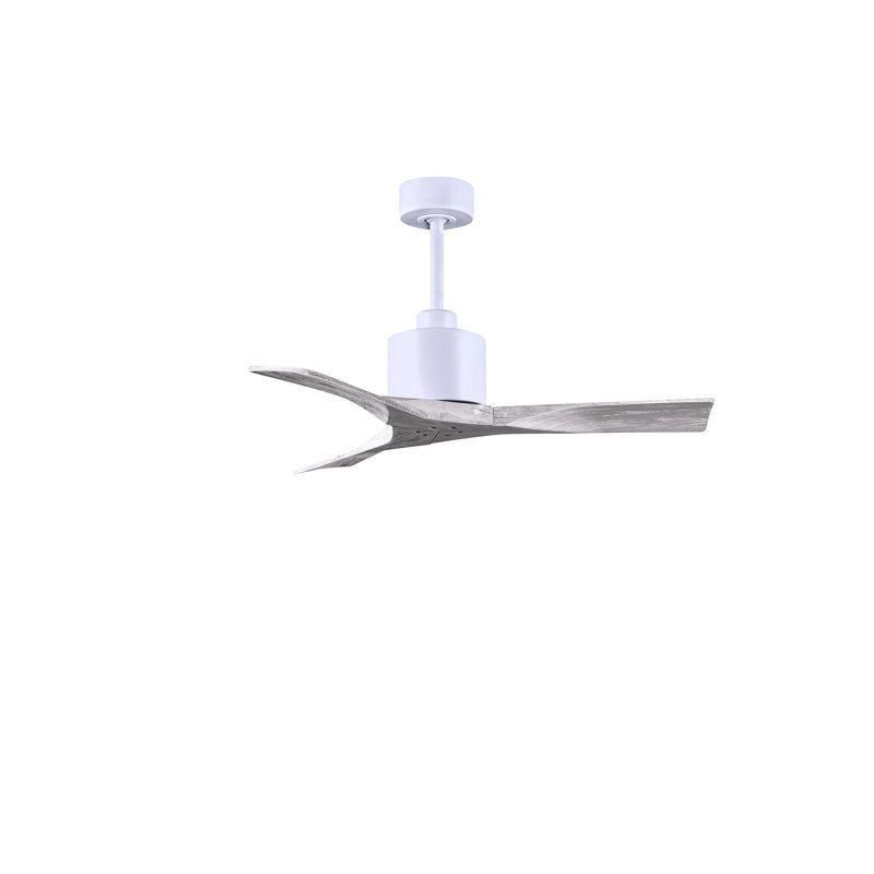 Nan 42" Ceiling Fan In Blades, Barn wood Tone, Matte White
