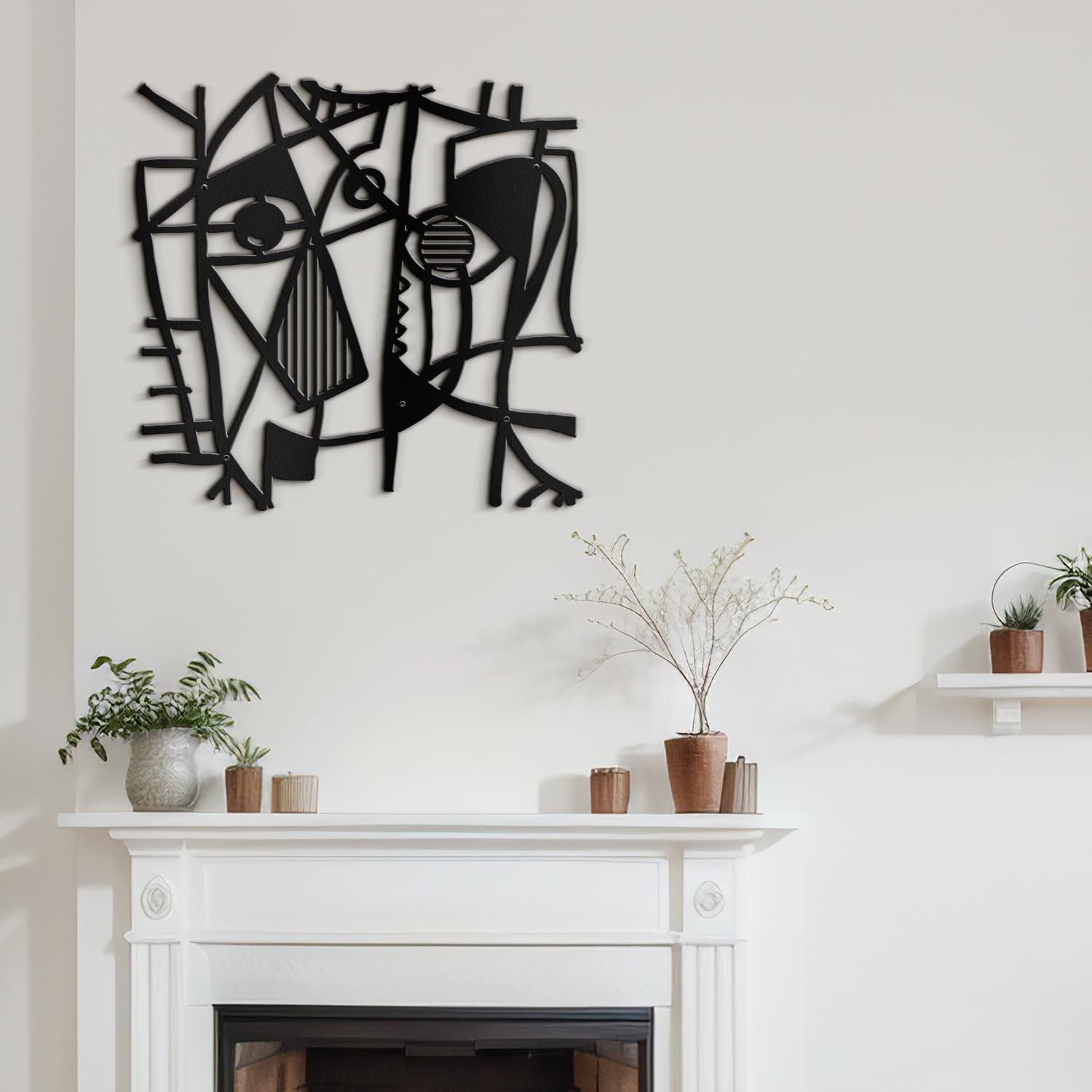 SIGNLEADER Metal Wall Decor Abstract Color Blocks Minimalist Modern ...