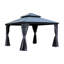 Pavillons et abris de jardin modernes à toit rigide de 12 pi x 12 pi avec cadre en acier pour patio