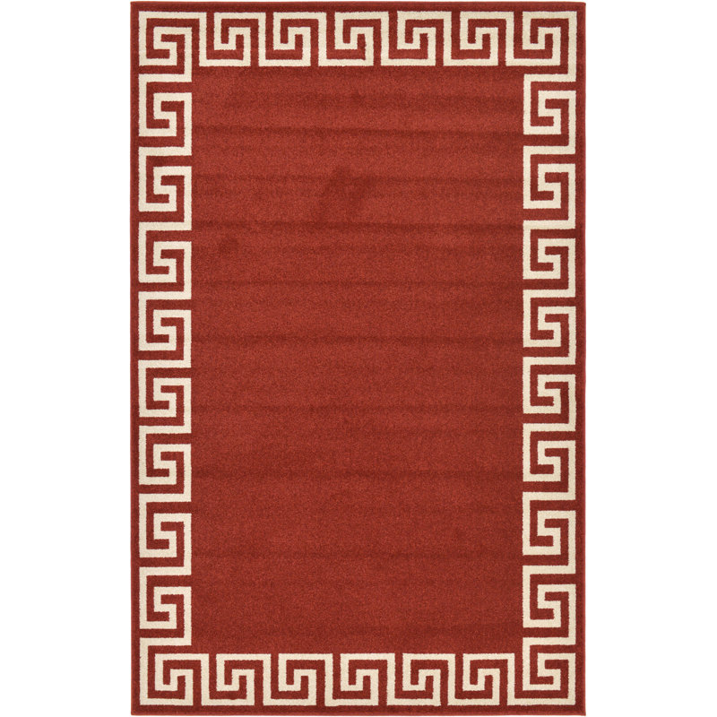 Balabak Geometric Indoor Rug, Rectangle 5'3" x 8'