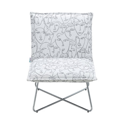 Upholstered Linen Lounge Chair