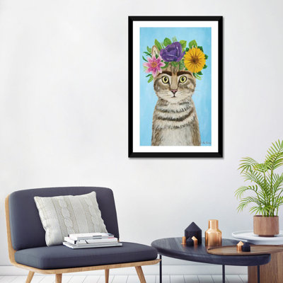 " Frida Kahlo Cat Blue " by Coco De Paris