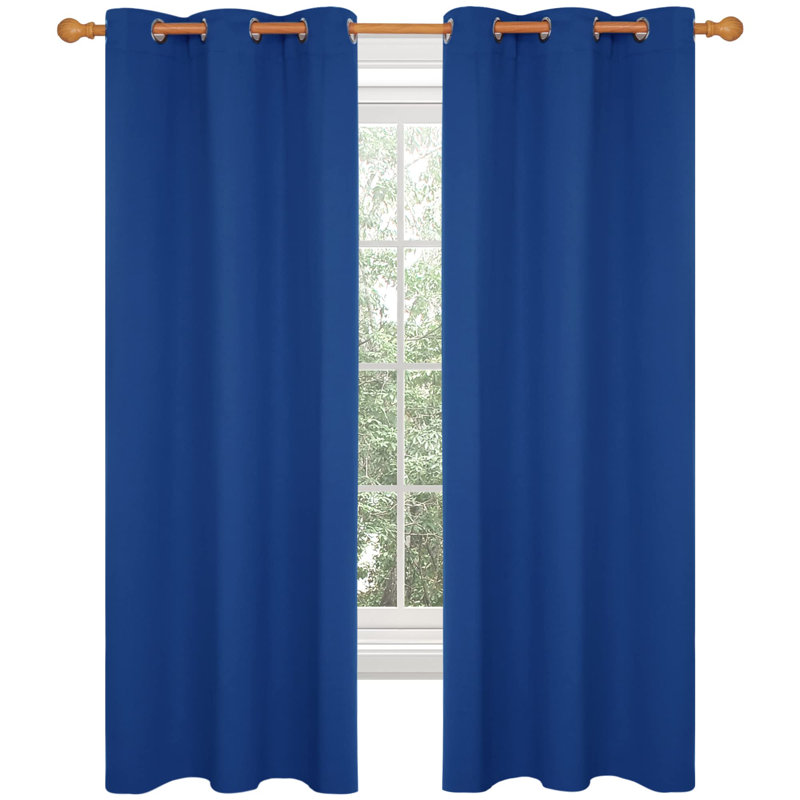 Thermal Insulated Room Darkening Grommet Curtain Panels (Set of 4), 38" W x 45" L, Khaki