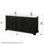 Ensemble de meuble-lavabo double 72 "avec miroir Deborah-51712409-80209400-97761502