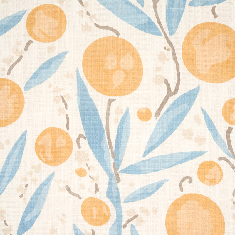 Mirabelle Fabric, Yellow/Sky