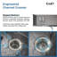 Évier de cuisine en acier inoxydable, lavabo simple encastré à la main 18 po x 18 po