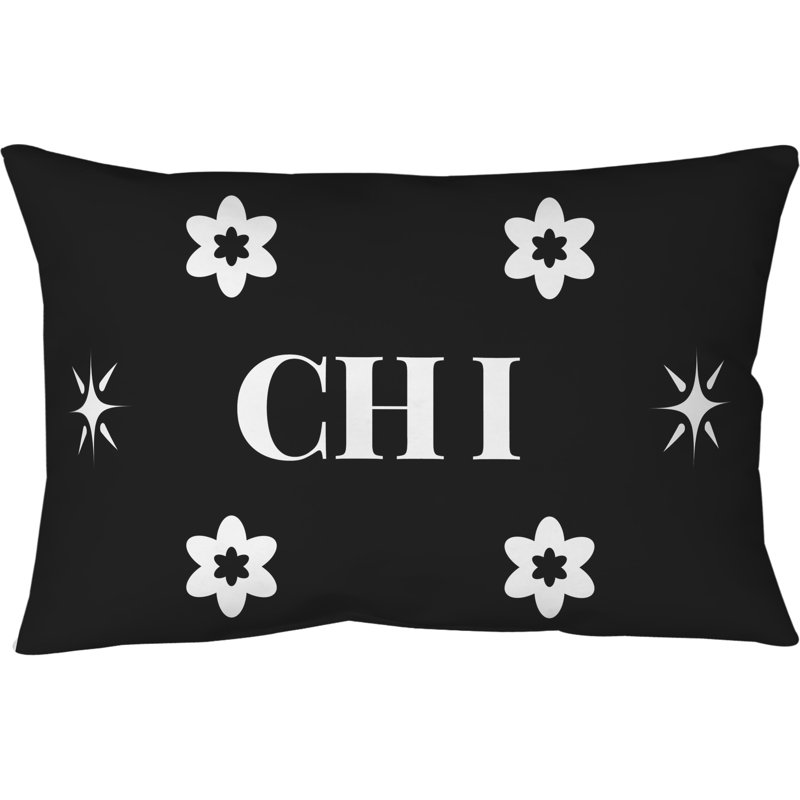 Coussin en coton croisé 20 pouces x 14 pouces Chicago Basketball, Blanc/Noir