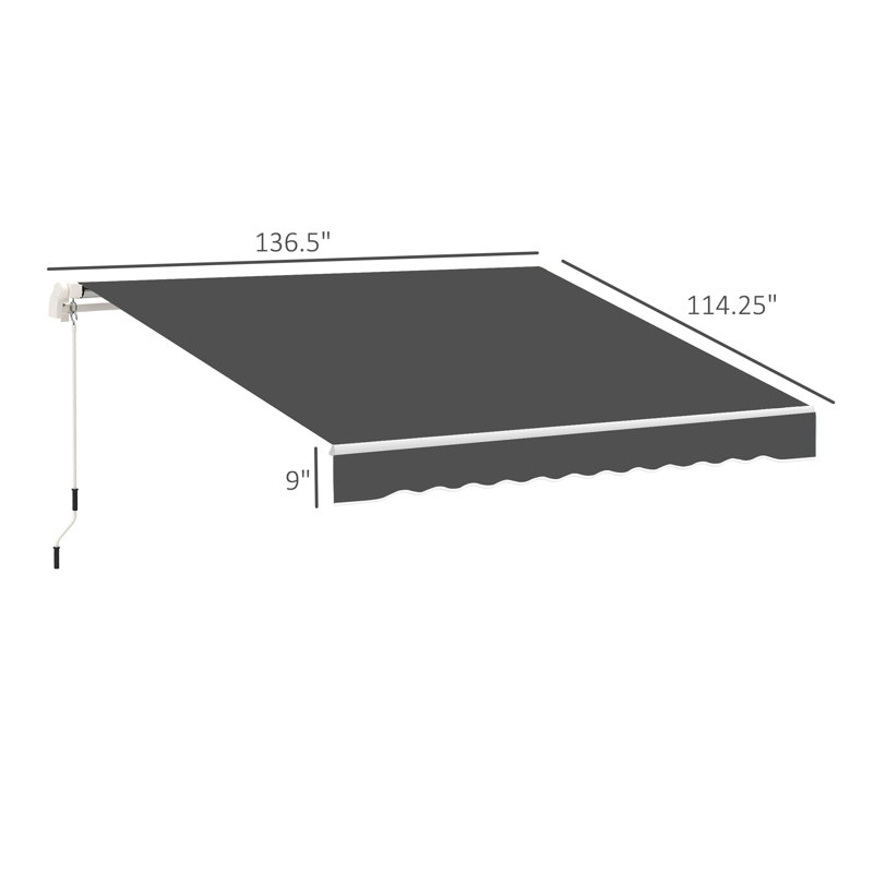 Tissu de remplacement pour auvent rétractable, Gris