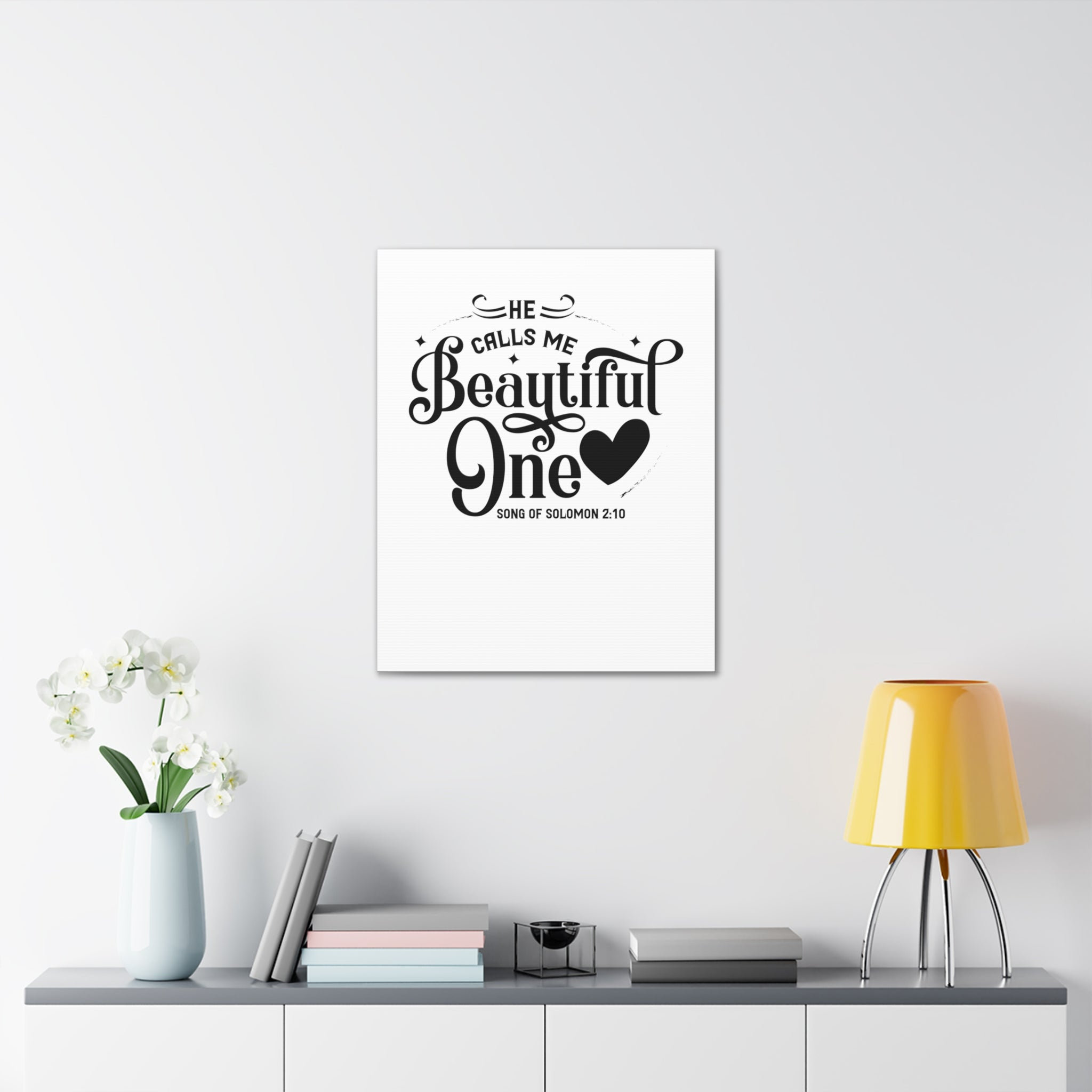 Trinx Song of Solomon 2:10 Beautiful One Bible Verse Canvas Christian ...