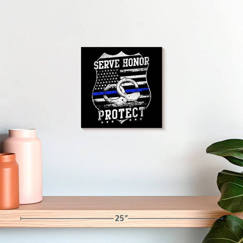 Serve Honor Protect, 10" H x 10" W