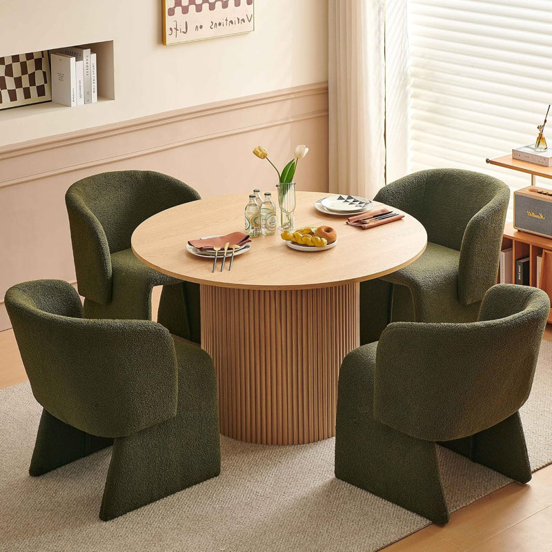 Upholstered Accent Chair - Dining Chair For Dining Room, Kitchen, & Living Room -, 2, Green