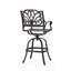 Tabouret pivotant en fonte d'aluminium