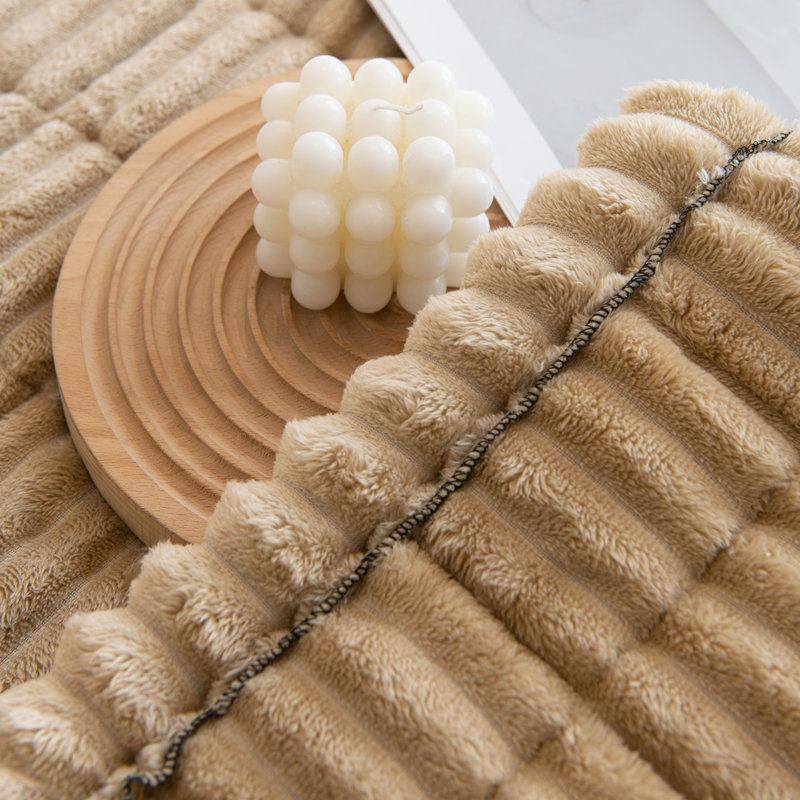 Housse pour canapé en velours côtelé doux, H 1,2 po x l 82,7 po x P 27,5 po, Velours côtelé brun clair