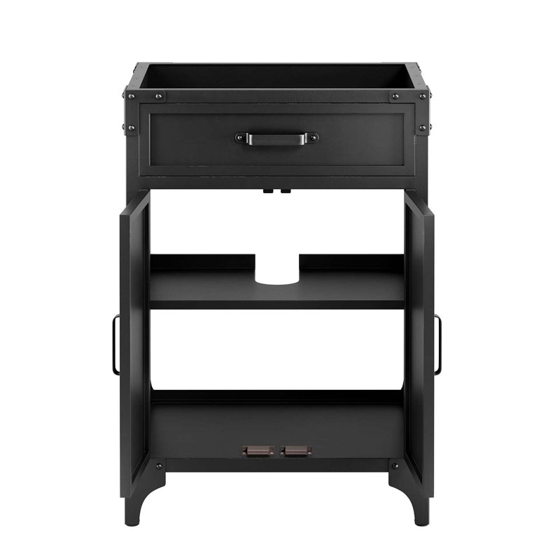Base de meuble-lavabo simple 23 po Modway Steamforge seulement en noir