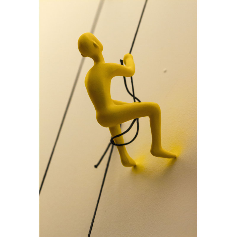 Billie-Jean Climbing Man Wall Art, Yellow