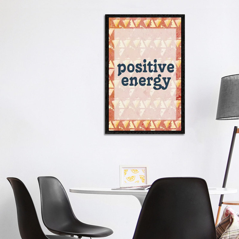 Positive Energy by Kimberly Allen - Print on Canvas, 101.6cm H x 66.04cm W x 3.81cm D, Black Framed