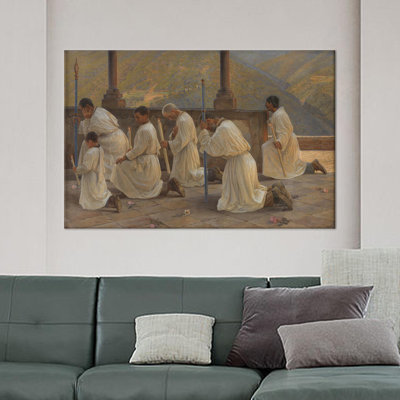 Toile tridimensionnelle avec un thème de Procession dans les Apennins, idéal pour la décoration murale moderne et les décorations murales spirituelles