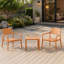 Ensemble de chaises et de table basse à une place en PP Summer-2 pièces pour une utilisation intérieure / extérieure, sans assemblage, brun abricot